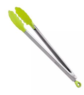 Virtuvinės žnyplės King Hoff KH 3672, 30 cm, sidabro sp./žalia sp.