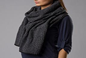 Šalikas Knitas Boucle 442, pilka sp., Universalus