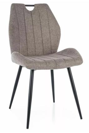 Valgomojo kėdė Kalune Design Arco Brego, matinė, juoda sp./smėlio sp., 43 cm x 51 cm x 91 cm