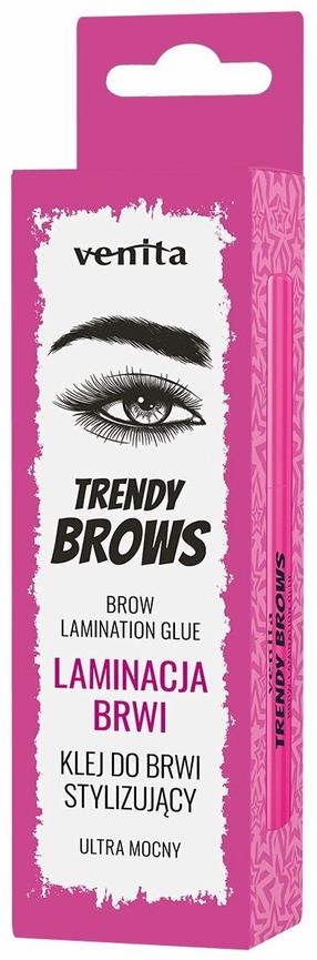 Uzacu gēls Venita Trendy Brows Lamination glue, 8 g, caurspīdīga krās.