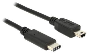 Провод Delock USB / USB-mini USB 2.0 male, Mini USB, 1 м, черный цв.