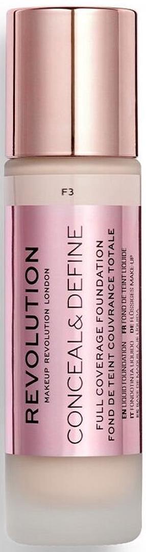 Šķidrā grima bāze Makeup Revolution London Conceal & Define, f3, 23 ml