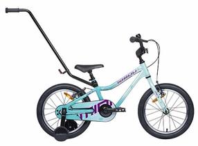 Vaikiškas dviratukas su papildomais ratukais, vaikų Tabou Mini FR TAB25-6820, mėtinė (mint) sp./violetinė sp., 6", 16"