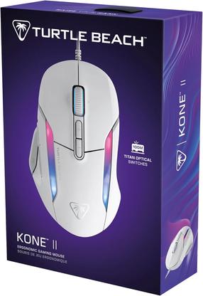 Laidinė žaidimų pelė Turtle Beach Kone II (TBM-1003-05), usb type-a, balta sp.