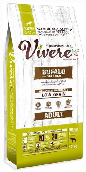 Сухой корм для собак Vivere Low Grain Buffalo, мясо буйвола, 12 кг