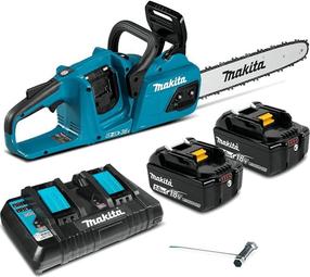 Аккумуляторная цепная пила Makita DUC355PT2, 1100 Вт, 35 см