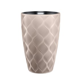 Puķu pods Form Plastic Flow Slim, plastmasa, 30 cm x 30 cm, Ø 30 cm, brūna krās.