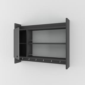 Pakabinama virtuvės spintelė Kalune Design Knerr 935CMN1309, pilka sp., 85 cm x 15 cm x 65 cm
