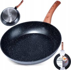 Cepšanas panna Vilde Black&Wood Granite, Ø 28 cm, alumīnijs