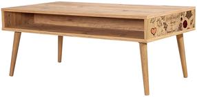 Kohvilaud Kalune Design Viva 731, pruun v./roosa v., 110 cm x 60 cm x 45 cm