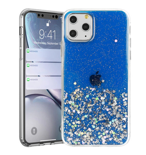 Telefoni ümbris Fusion Accessories Glue Glitter, sinine v., Apple