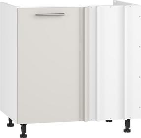 Kampinė virtuvės spintelė Vento, balta/kašmyro, 52 cm x 100 cm x 82 cm