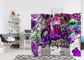 Fototapete Artgeist Purple Graffiti Paravent661, 172 cm x 225 cm
