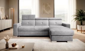 Kampinė sofa Fresia Nube 3, šviesiai pilka sp., dešininė, 176 x 247 cm x 104 cm