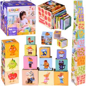 Koka klucīši Jenga, EN, daudzkrāsaina, 10 gab.
