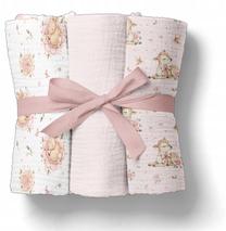 Vystyklas Bocioland Muslin BL303, 70 cm x 70 cm, 3 vnt.