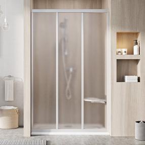 Dušo durys Ravak SuperNOVA ASDP3-130, 130 cm x 198 cm, satino sp./grūdintas