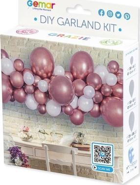 Наборы воздушных шаров круглый GoDan DIY Garland, розовый цв., 65 шт.