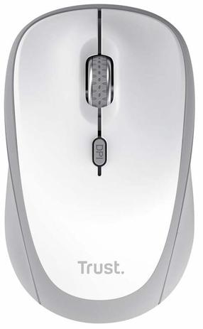 Belaidė žaidimų pelė Trust Yvi+, balta/pilka