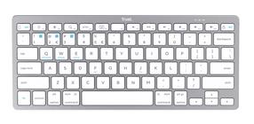 Bezvadu datora tastatūra Trust Basics BASICS 24651, Angļu (US), balta krās./sudraba krās.