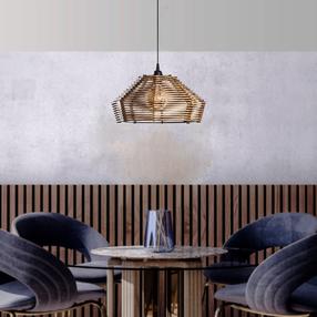 Lampa karināms Opviq Chandelier Marquee, E27, brūna krās. / melna krās.