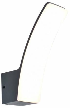 Sieninis lauko šviestuvas Lutec Kilo, 11.5W, LED, IP44, tamsiai pilka sp., 6.9 cm x 20.4 cm