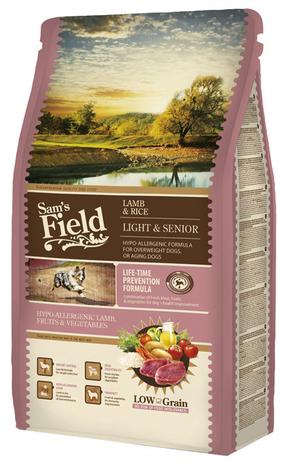 Kuiv koeratoit Sam's Field Light and Senior Lamb and Rice, lambaliha/riis, 13 kg