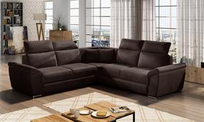 Kampinė sofa Federico Monolith 29, tamsiai ruda sp., 268 x 268 cm x 102 cm