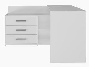 Kampinis rašomasis stalas Dany, 120 cm x 50 cm, 76 cm, balta sp.