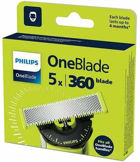 360° vahetatav tera Philips OneBlade QP450/50, 5 tk