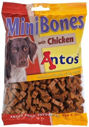 Skanėstas šunims Antos Mini Bones, paukštiena, 0.2 kg
