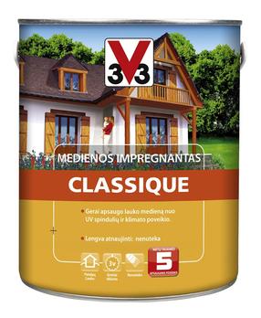 Medienos impregnantas V33 Classique, tamsiai ruda sp./palisandro sp., 2.5 l