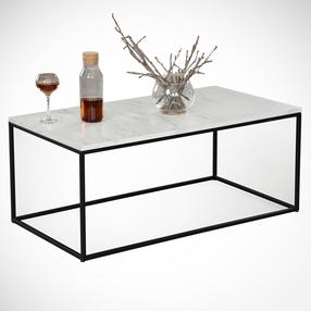 Журнальный столик Kalune Design Cosco, белый цв./черный цв., 95 см x 55 см x 43 см