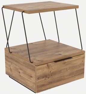 Naktinis staliukas Kalune Design Tekoba 854KLN4323, pušies sp, 52 cm x 42 cm x 41 cm
