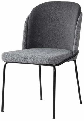 Kėdžių rinkinys Kalune Design Dore 219 974NMB1932, matinė, juoda sp./pilka sp., 52 cm x 62 cm x 75 cm, 2 vnt.