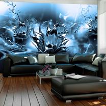 Fototapetas Artgeist Oily Flower (Blue) LFT1847SAM, 140 cm x 196 cm