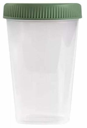Dėžutė maistui Curver Beaker 0806415A87, 0.4 l, 8 cm x 8 cm, skaidri sp./žalia sp.