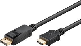 Kabelis MicroConnect DisplayPort 1.2 To HDMI HDMI Male (vyriška), Dipslay port Male (vyriška), 2 m, juoda sp.