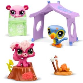 Figūrėlių rinkinys Tm Toys Littlest Pet Shop Camping, 3 vnt., įvairių spalvų