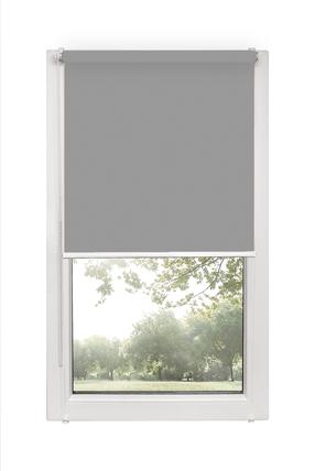 Ritininė užuolaida Mini, blyški pilka sp./sidabro sp. išorė, 68 cm x 215 cm