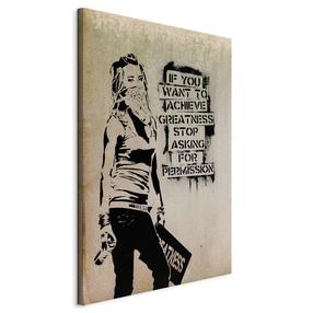 Репродукция Artgeist Graffiti Slogan by Banksy N4242XS, 20 см x 30 см