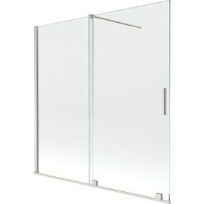 Dušo sienelė Mexen Velar, 160 cm x 150 cm, skaidri sp./matinio nikelio sp./grūdintas