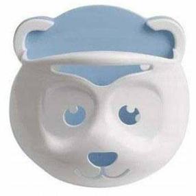 Vonios žaislų laikiklis Maltex Panda, balta sp./šviesiai mėlyna sp.