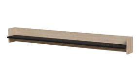 Sieninė lentyna Cama Meble Porto 473535, ąžuolo sp./juodmedis sp., 16.5 cm x 18 cm x 150 cm