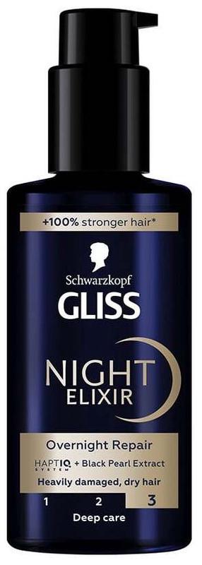 Сыворотка для волос Schwarzkopf Gliss Night Elixir, 100 мл