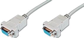 Laidas Assmann DSUB / DSUB DSUB 9-pin, DSUB 9-pin, 3 m, šviesiai ruda sp.