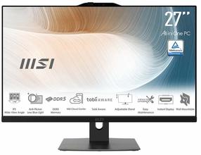 Стационарный компьютер MSI Intel® Core™ 7 150U, 1 TB, 27 ″, DDR5-SDRAM 16 GB, SSD 1 TB, Intel Graphics -, Windows 11 Pro Modern AM272P 1M-845EU