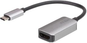 Адаптер Aten USB-C to HDMI USB Type C Male, USB Type A Female, 15.4 м, черный цв./серый цв.