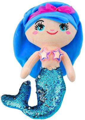 Pliušinis žaislas Lean Toys Mermaid, mėlyna sp., 30 cm