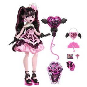 Lėlė su priedais Mattel Monster High Sweet Birthday Draculaura JBG74, 29 cm, (spalva/dizainas parenkami atsitiktine tvarka)